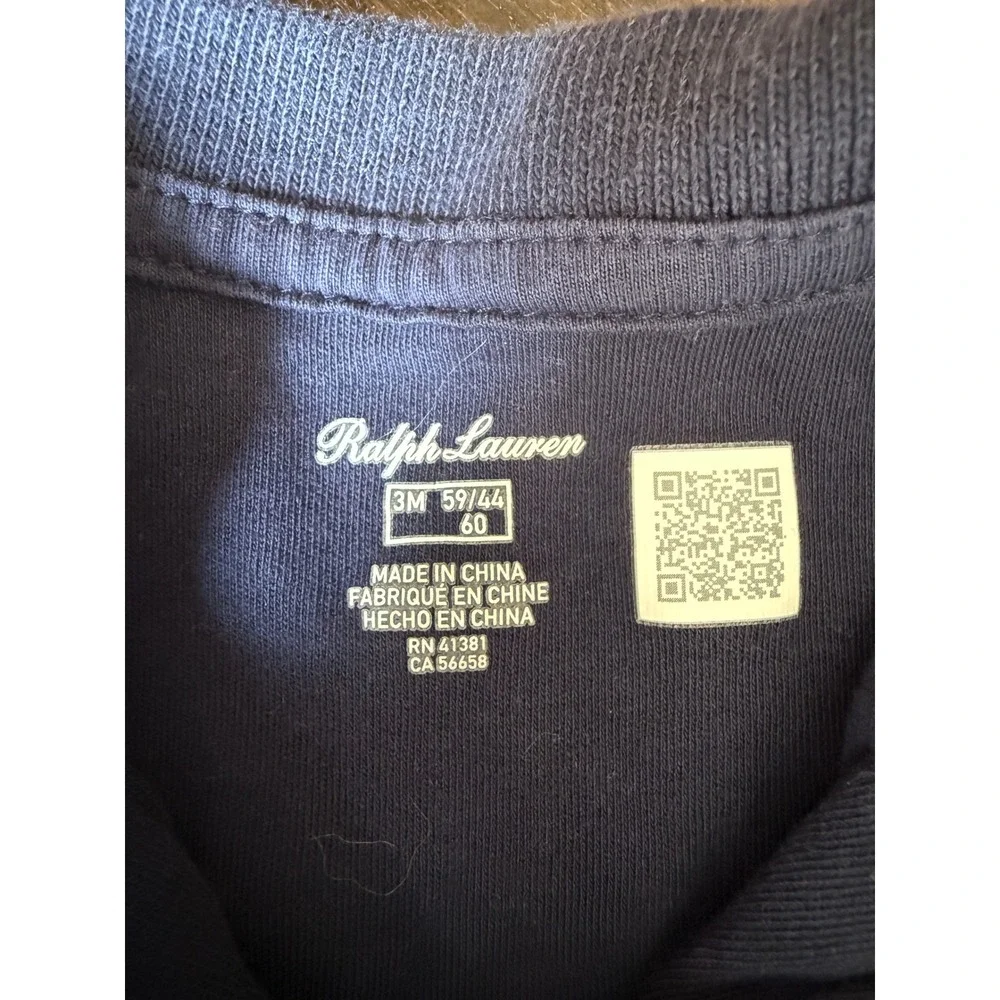 Ralph Lauren Polo 3 months Bodysuit & Shoes 1 Navy Preppy Infant Set